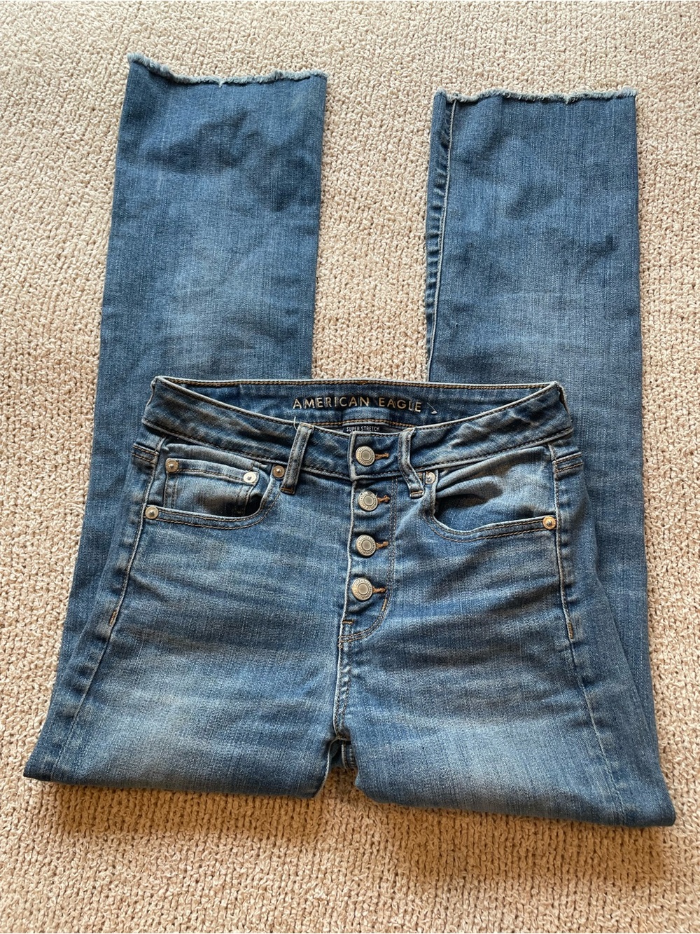 American Eagle Outfitters High-Rise Button-Fly Jeans - size 2